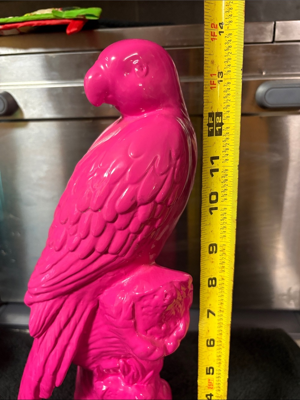 Decorative Pink Parrot Statue